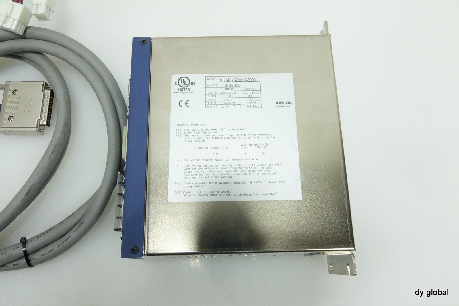 NSK Dynamic Drive Used M-ESB-YSB3040AB300 200W Driver + Cable DRV-I-1003=7C21