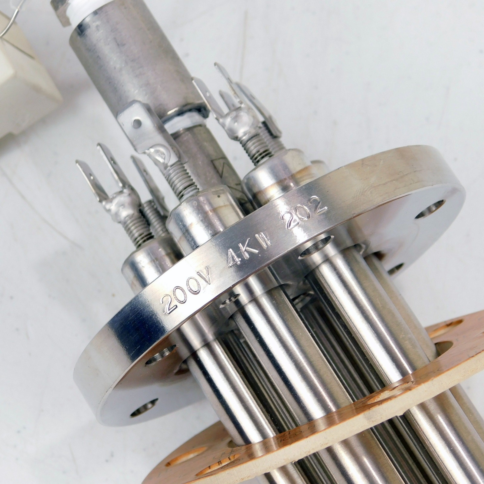 Flanged Industrial Immersion Heater 200V 4kW Capillary Thermostat Bench Tested