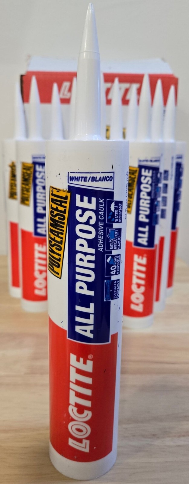 Loctite Polyseamseal White All Purpose Latex Caulk Sealant Case 10 oz of 12x 215