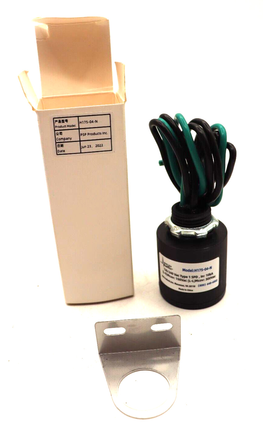 PSP Products H1-75-04-N Surge Protector, 120/240 Volt AC, Type 1, New in Box
