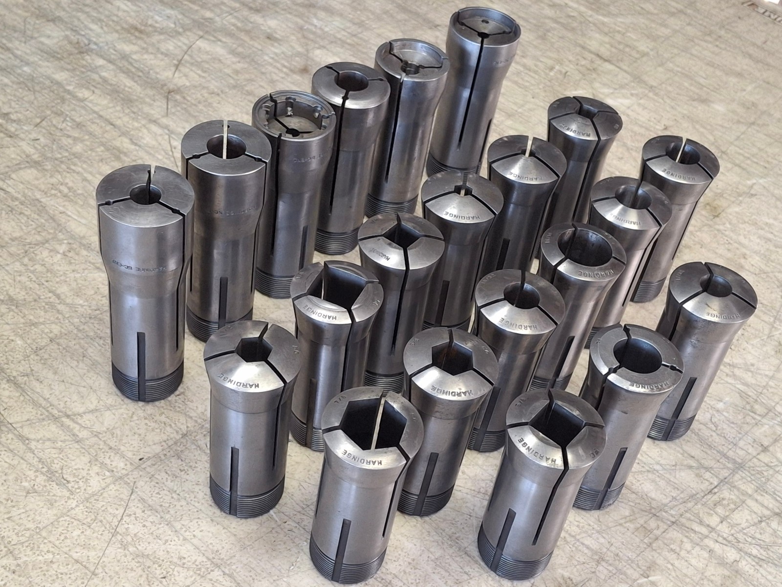Hardinge 21 Piece 5C 5C-EN1 5C-EN2 Lathe Collet Set Lot