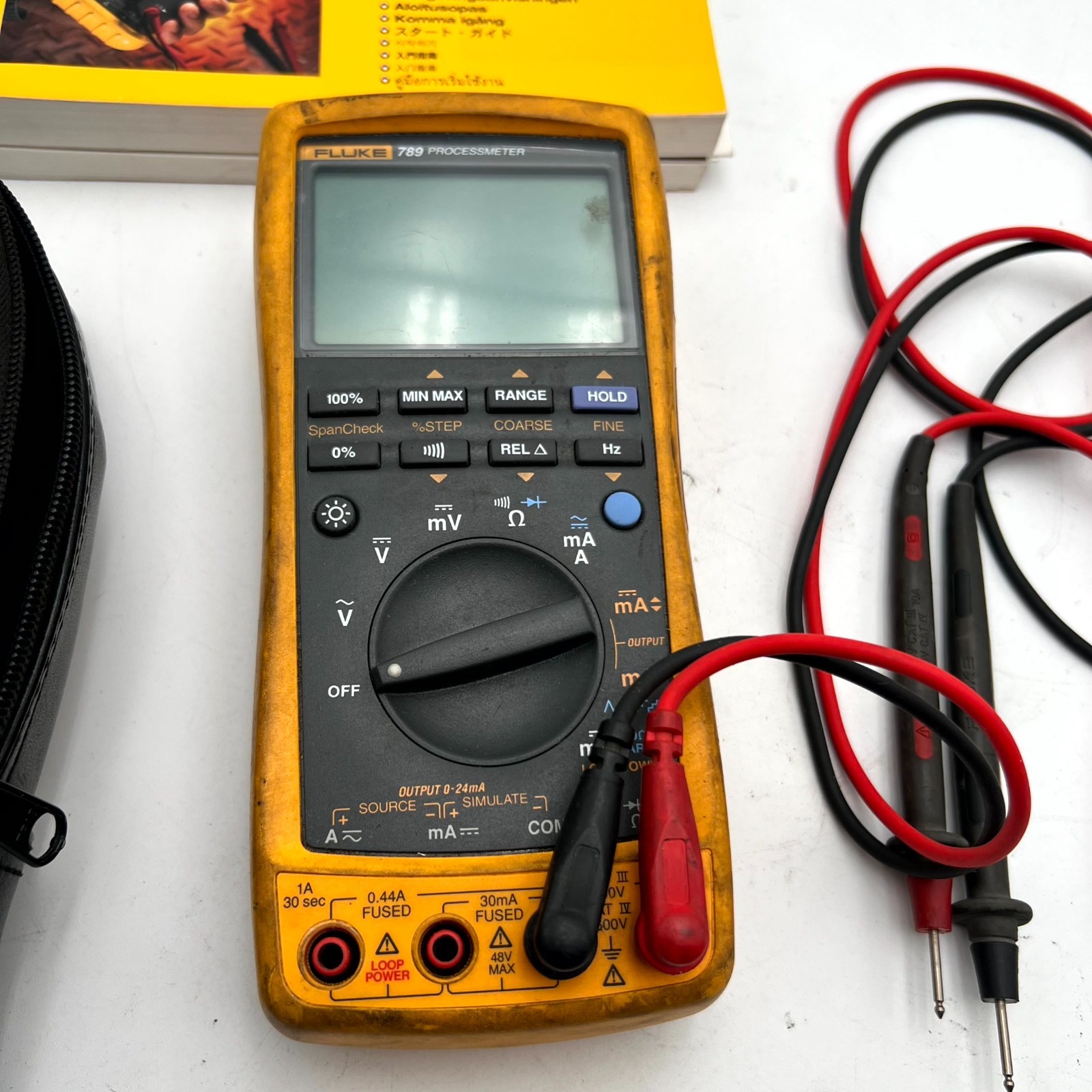 Fluke 789 ProcessMeter Digital Multimeter Loop Calibrator LCD Display With Leads