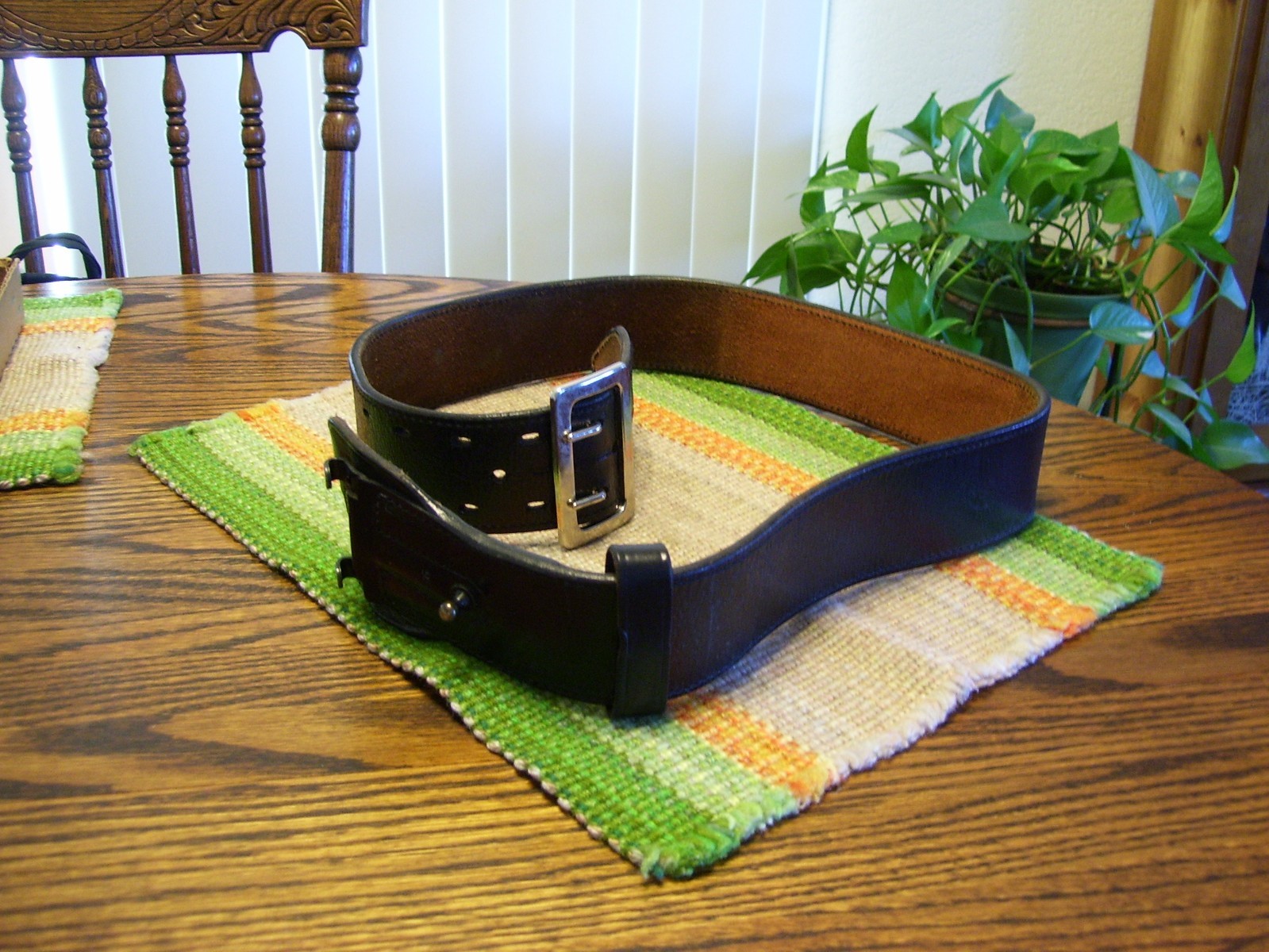 Bianchi #B2 36 Leather Black Plain 2.25″ Sam Browne Duty Belt Gun Equipment Belt