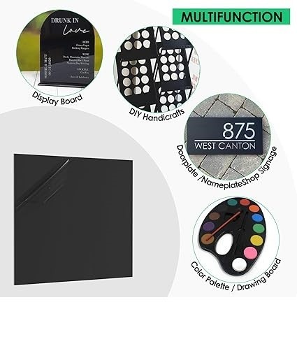 ABS Plastic Sheet 1/16 Inch Thick – 16″ X 12″, 2 Pack Black Plastic Sheet Rigid