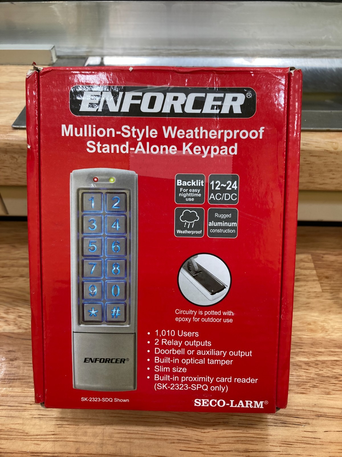 ENFORCER MULLION STYLE WEATHERPROOF STAND ALONE KEYPAD (SK-2323-SDQ)