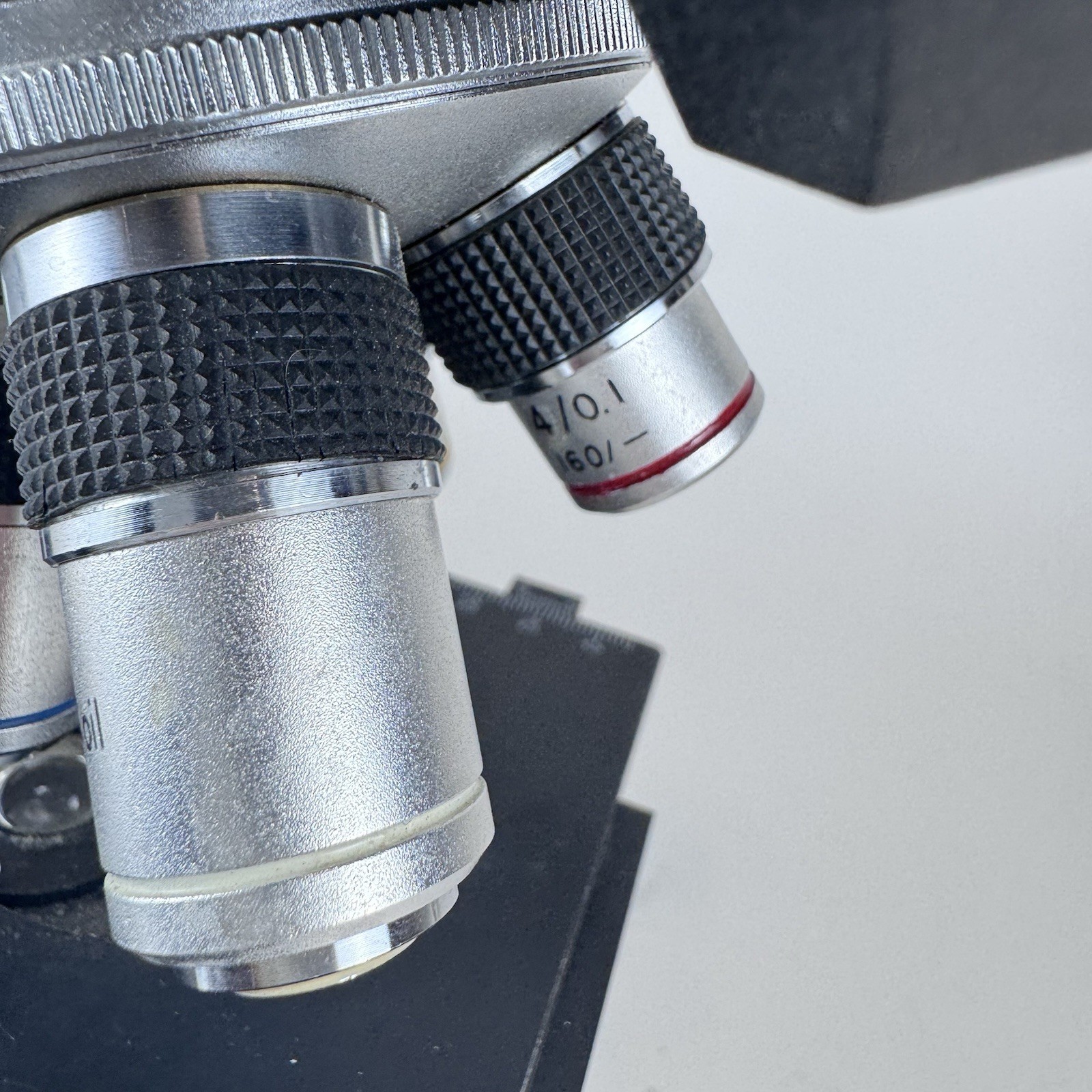 PSS Select Laboratory Compound Binocular Microscope + 4X 10X 40X 100X Objectives