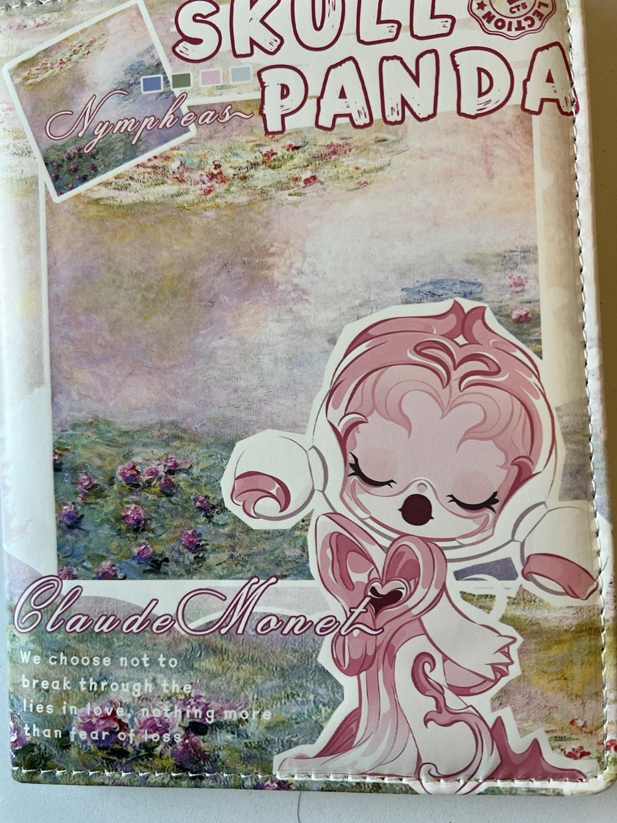 Pop Mart Skull Panda x Claude Monet Hardcover Notebook Journal Water Lilies New