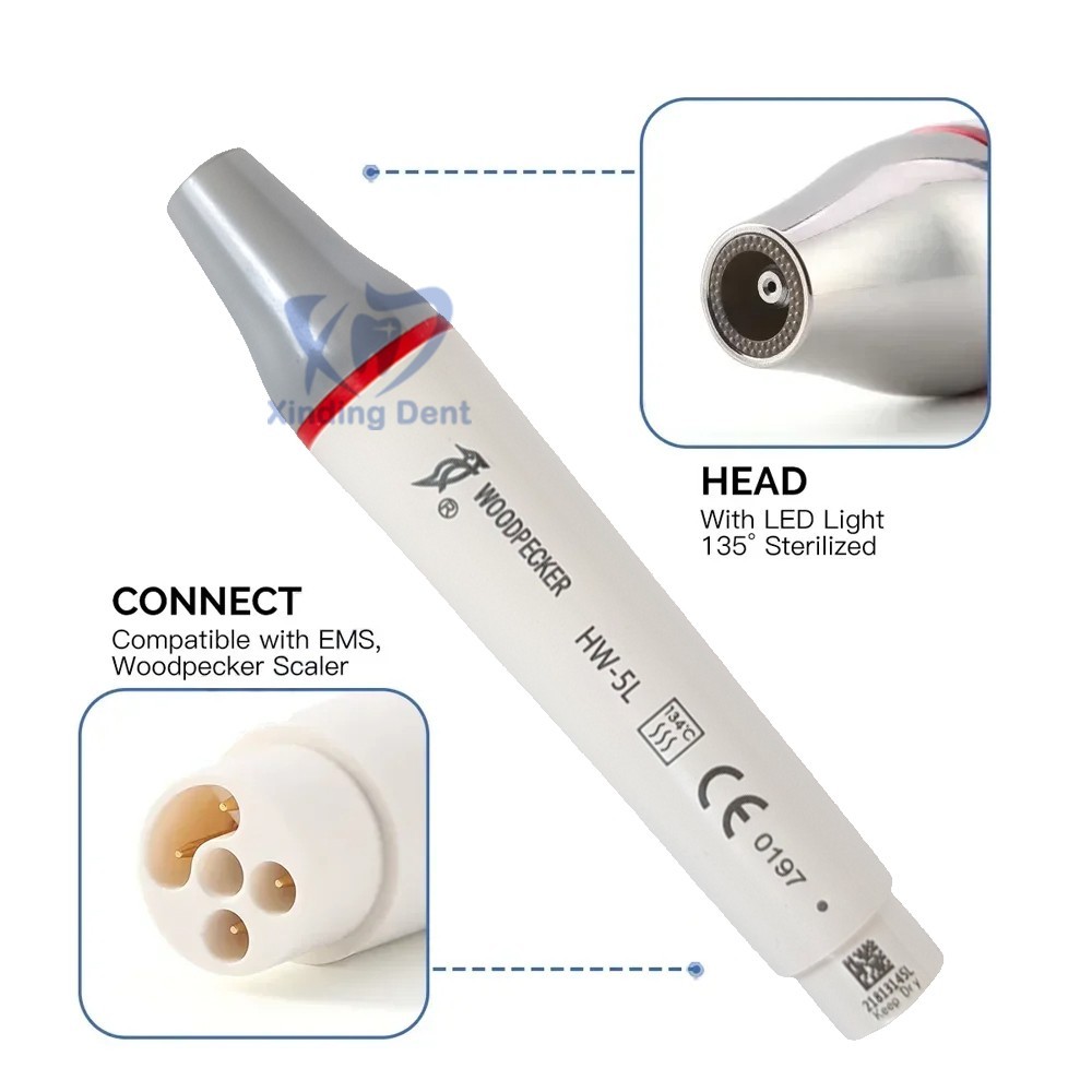 Woodpecker Ultrasonic Piezo Scaler Handpiece HW-5L LED HW-3H Tips for Clinic