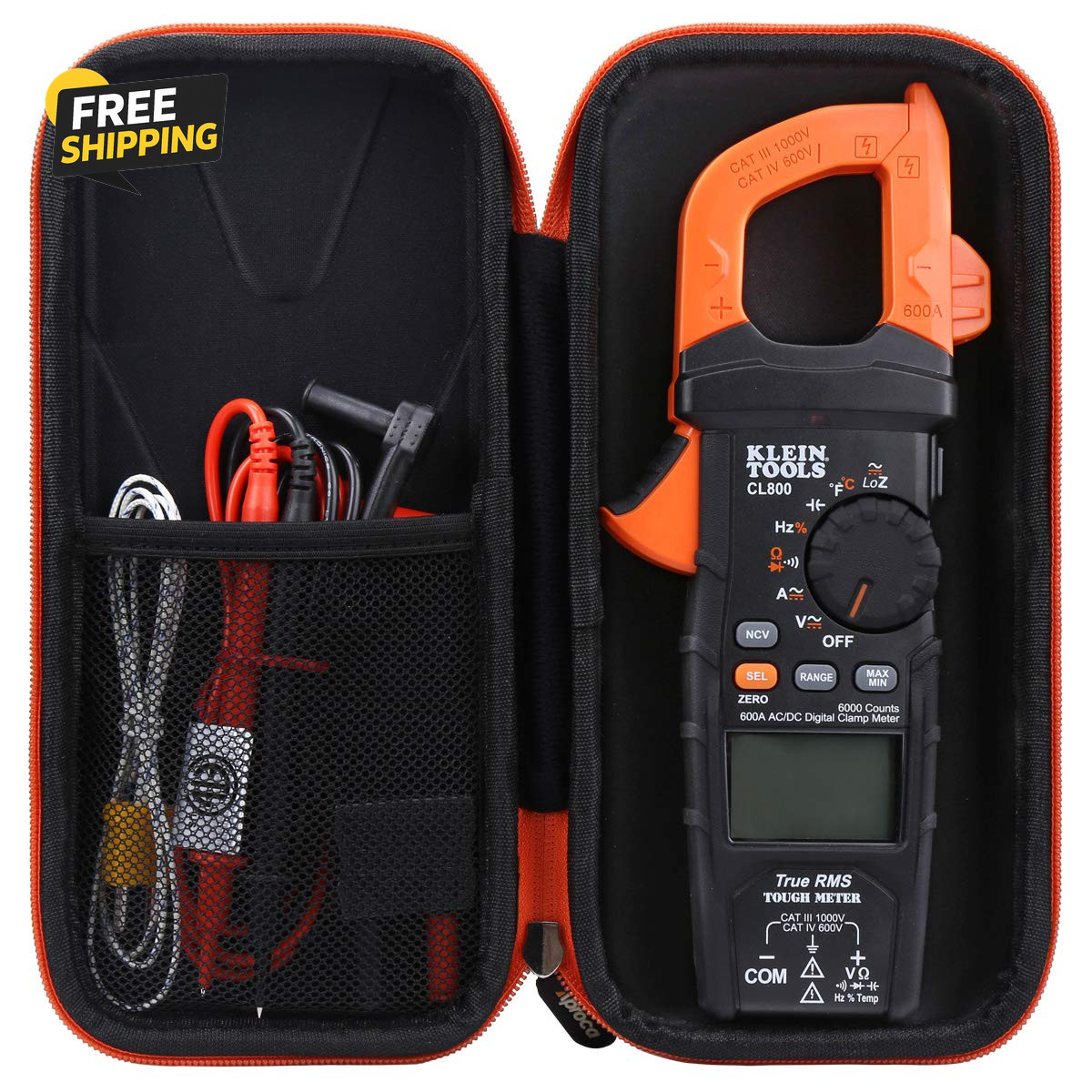 Case Compatible with Klein Tools CL800 CL810 CL700 CL600 Digital Clamp Meter