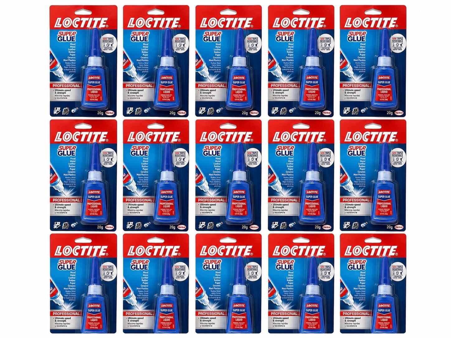 12 Pack Loctite 1365882 Liquid Professional Super Glue 20g Large Bottle