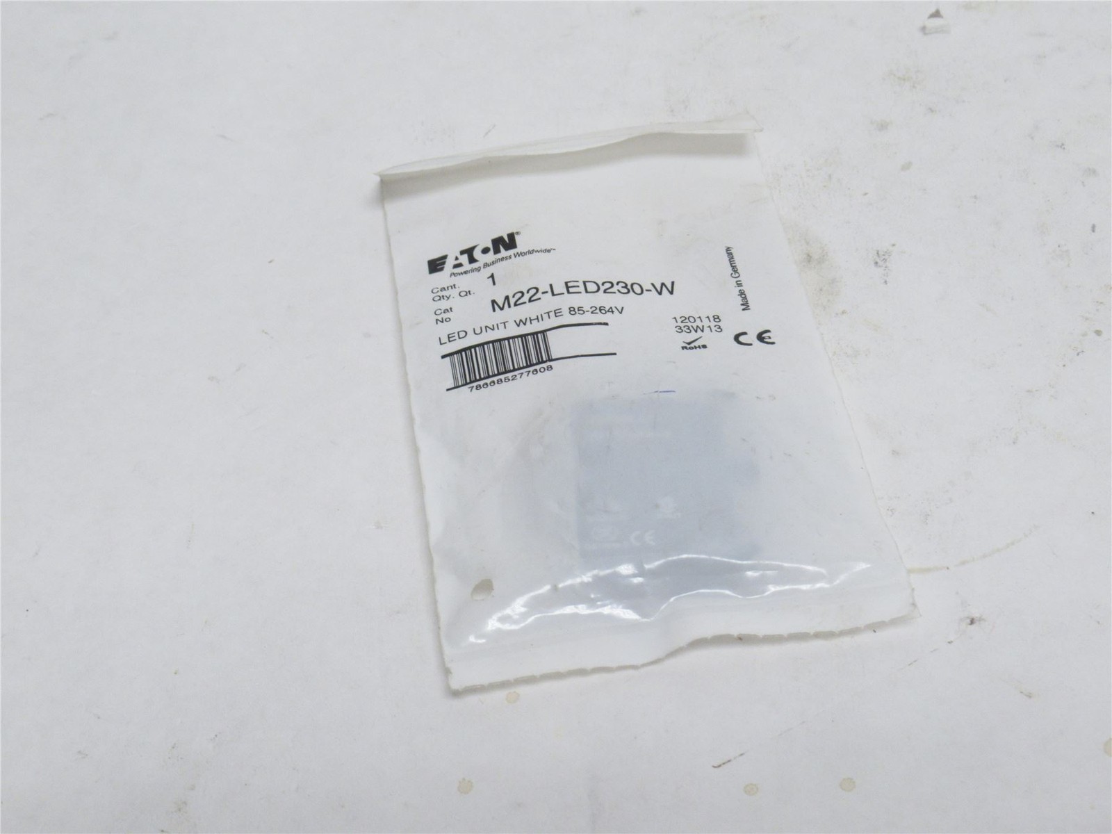 241275 New-No Box; Eaton M22-LED230-W White LED Light Unit 85-264V