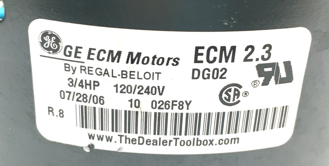 GE ECM2.3 DG02 Module Only 024-32052-005 0.75HP 240V 6.8 Amps CCW LE used #W271