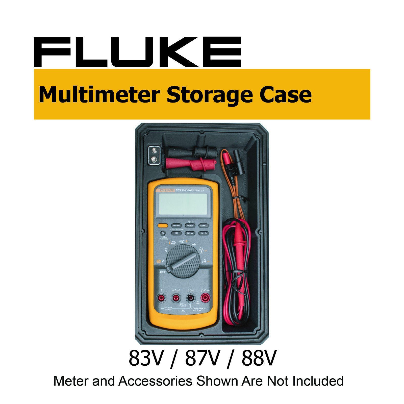 Fluke 83V 87V 88V Digital True RMS Handheld Multimeter Custom Storage Hard Case