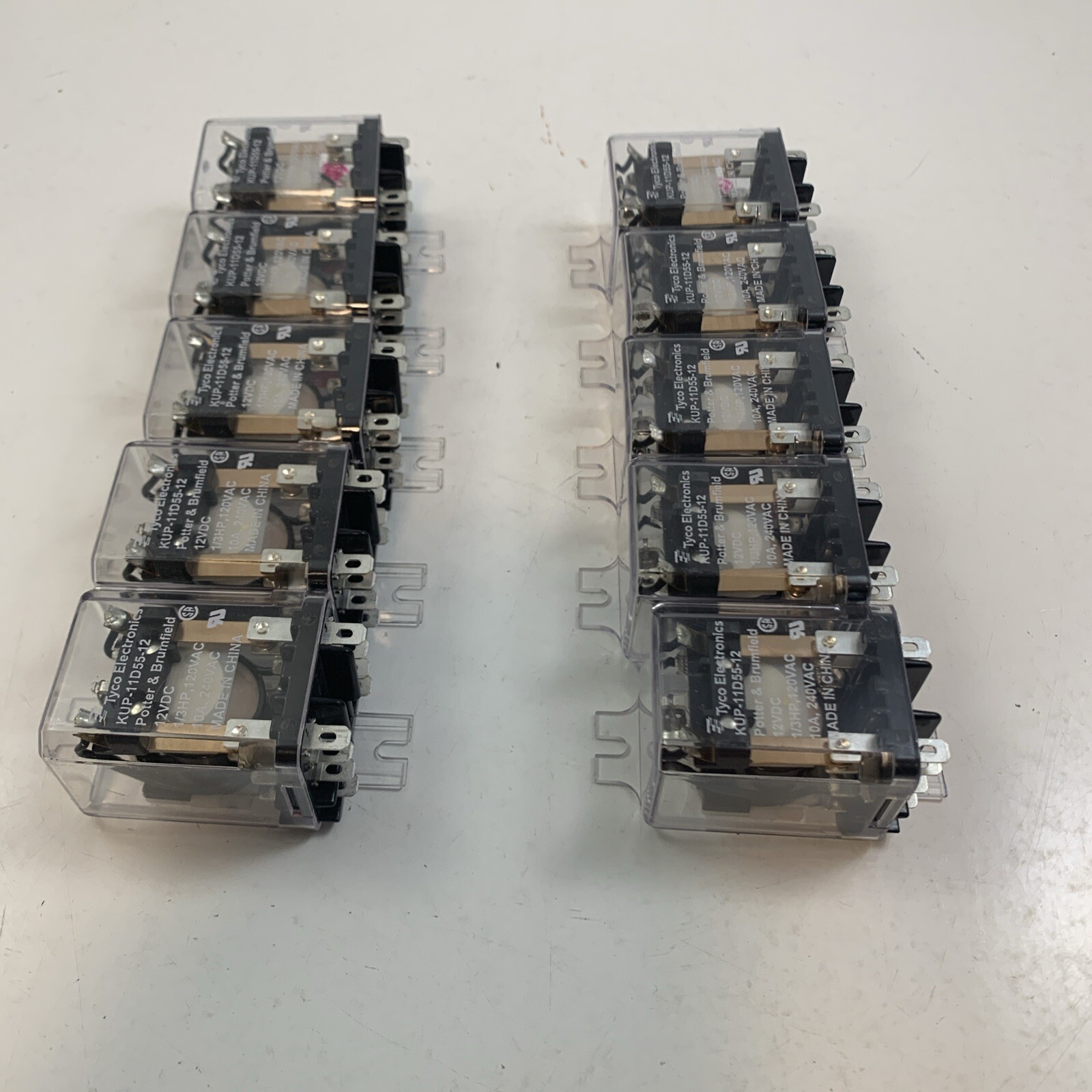 Potter & Brumfield Relay KUP-11D55-12 12VDC 1/3 HP 120VAC 10A 240VAC 20PCS #1022