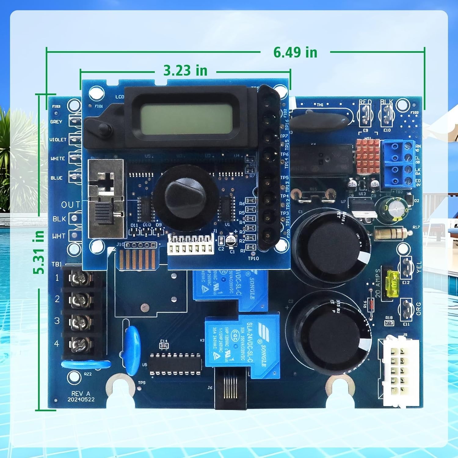 GLX-PCB-RITE Main & Display Circuit Board for Hayward Aqua Rite Salt Chlorine…