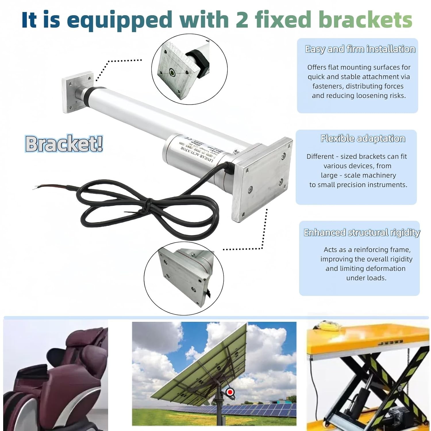 12V electric linear actuator with a load capacity of 330lbs12V-10mm/s-1500N