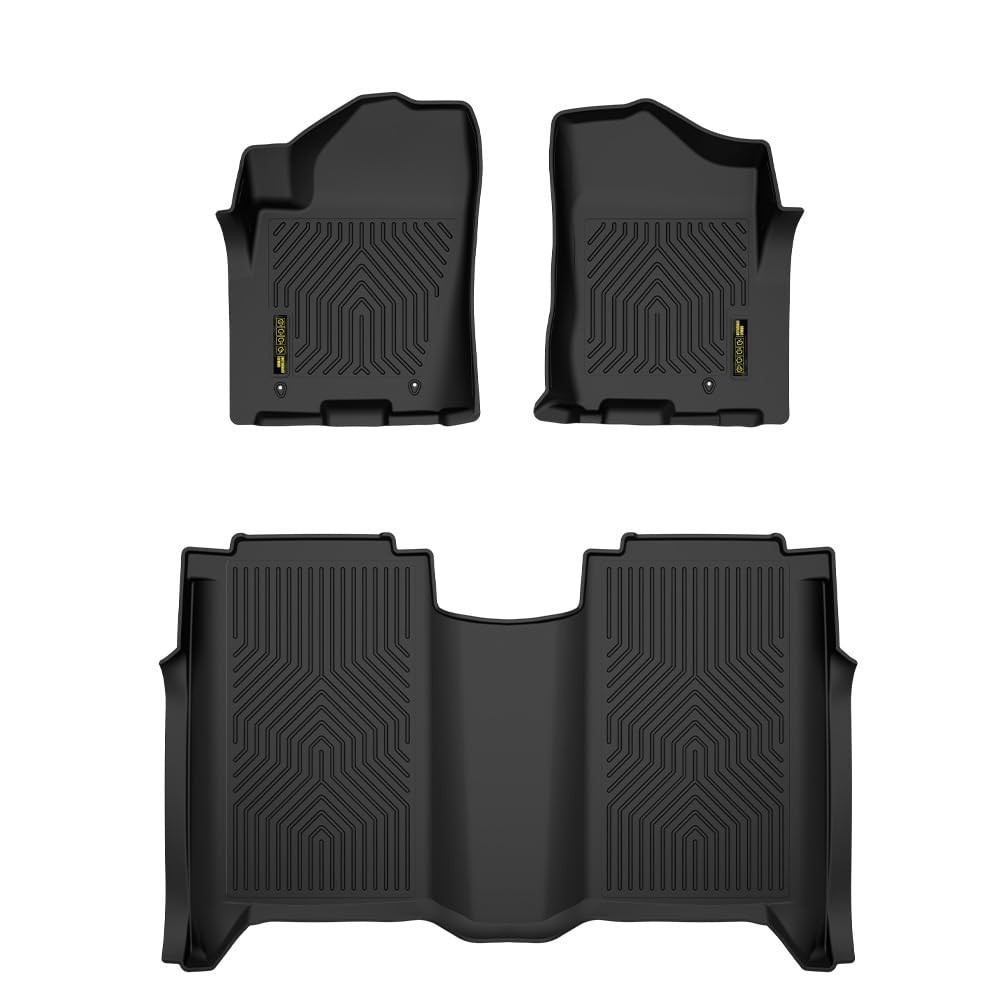 TPE Floor Mats Cargo Liners for Nissan Titan Crew Cab 2004-2015 3PCS All-Weather