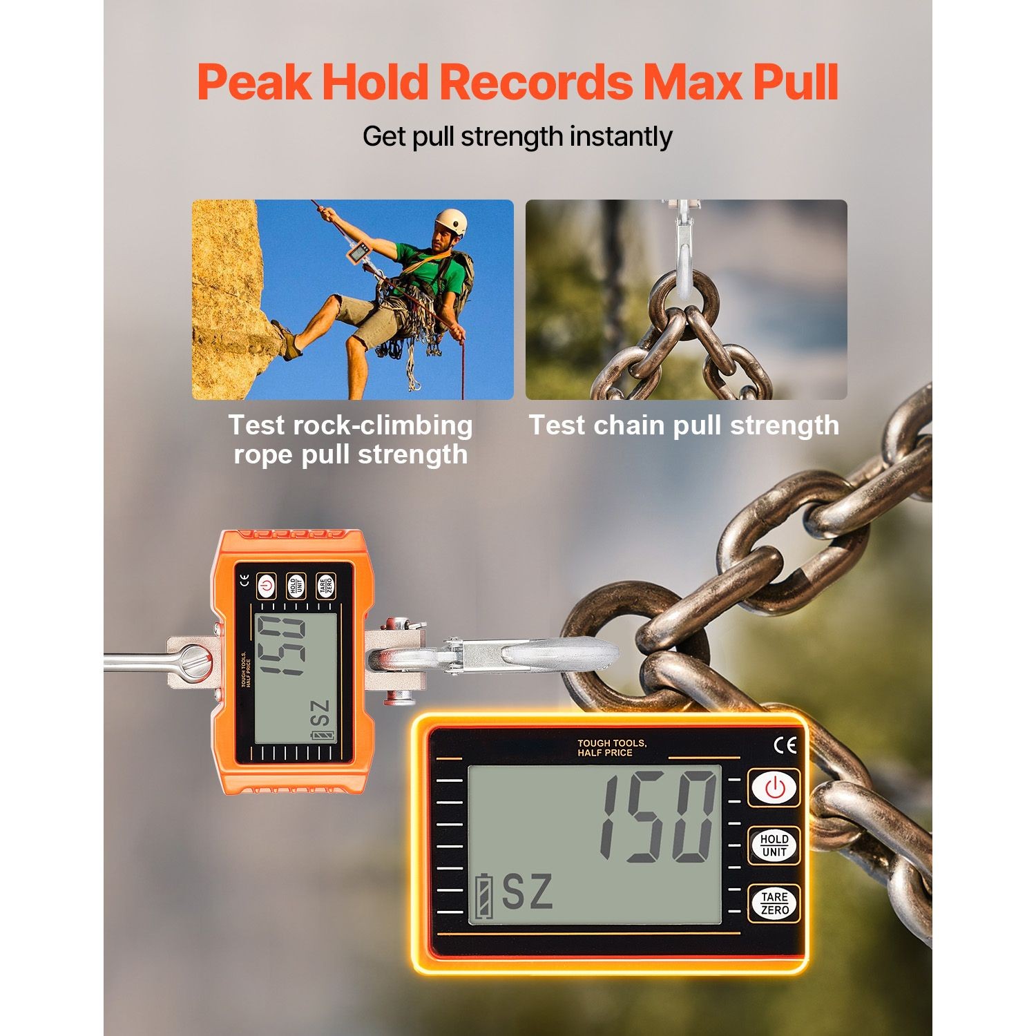 2200 lbs/ 1000 kg Digital Crane Scale with Remote, Heavy Duty Hanging Scale