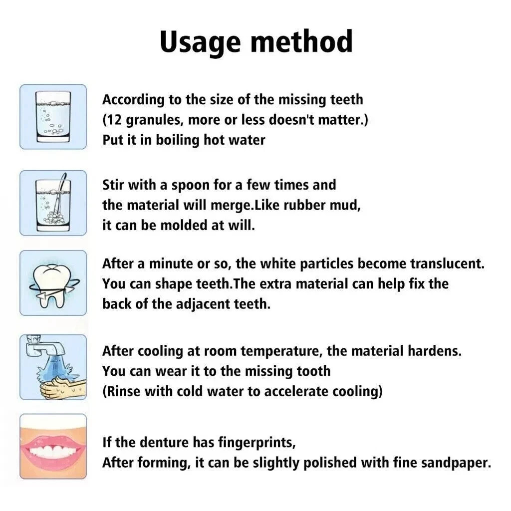 Dental Thermal Beads Replacement Temporary 25g ﻿Tooth Denture False Repair Tool