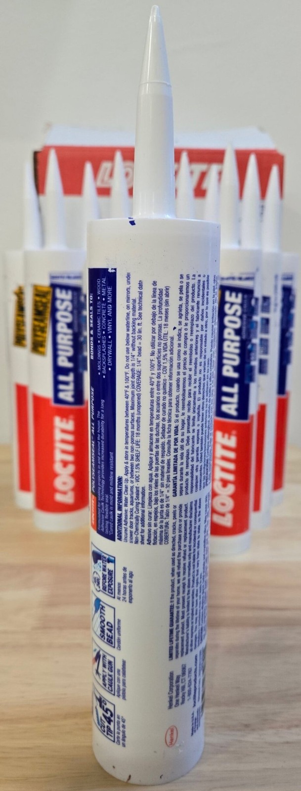 Loctite Polyseamseal White All Purpose Latex Caulk Sealant Case 10 oz of 12x 215