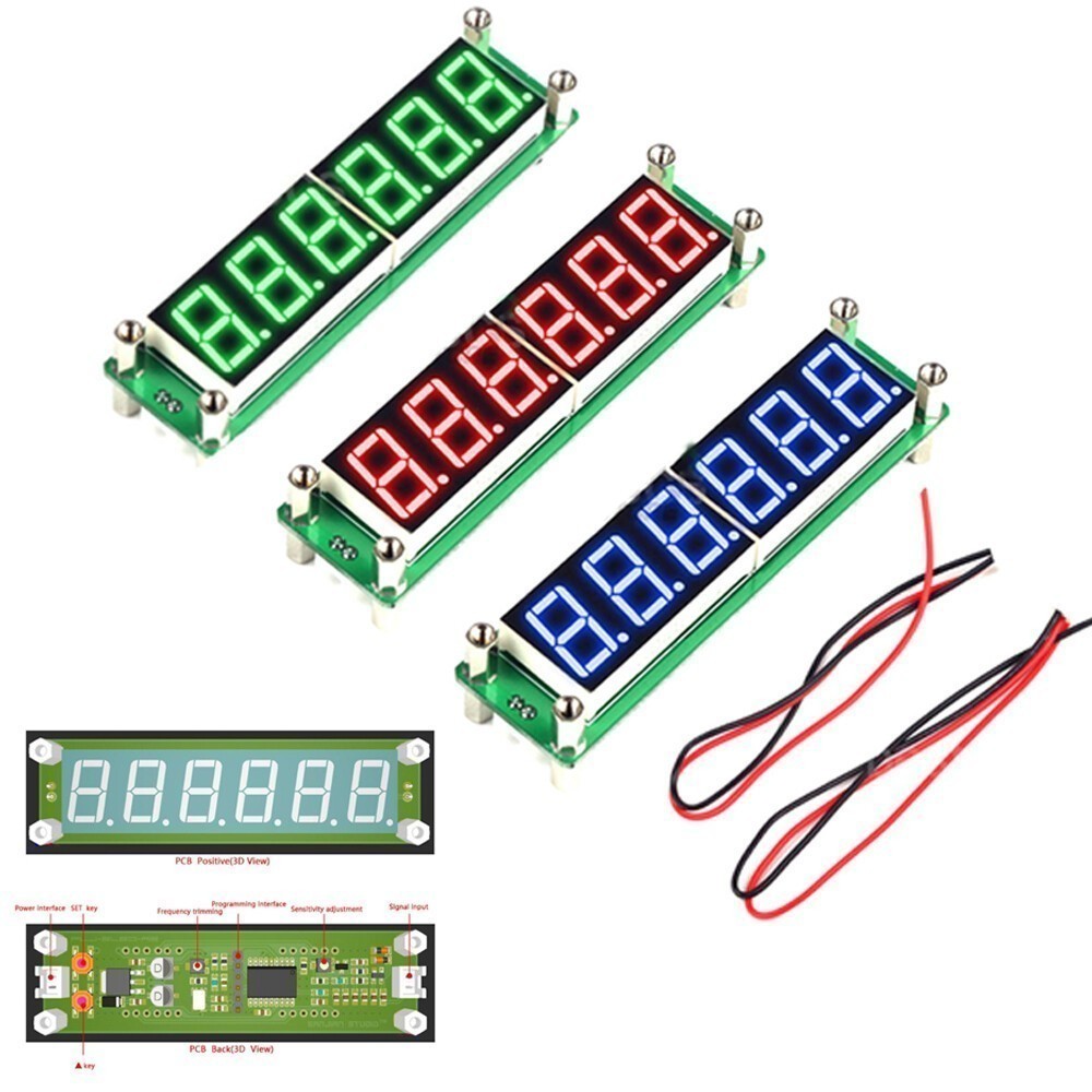 New DC 8~15V 6-digits LED Display RF Signal Frequency Counter 0.1MHz~65MHz