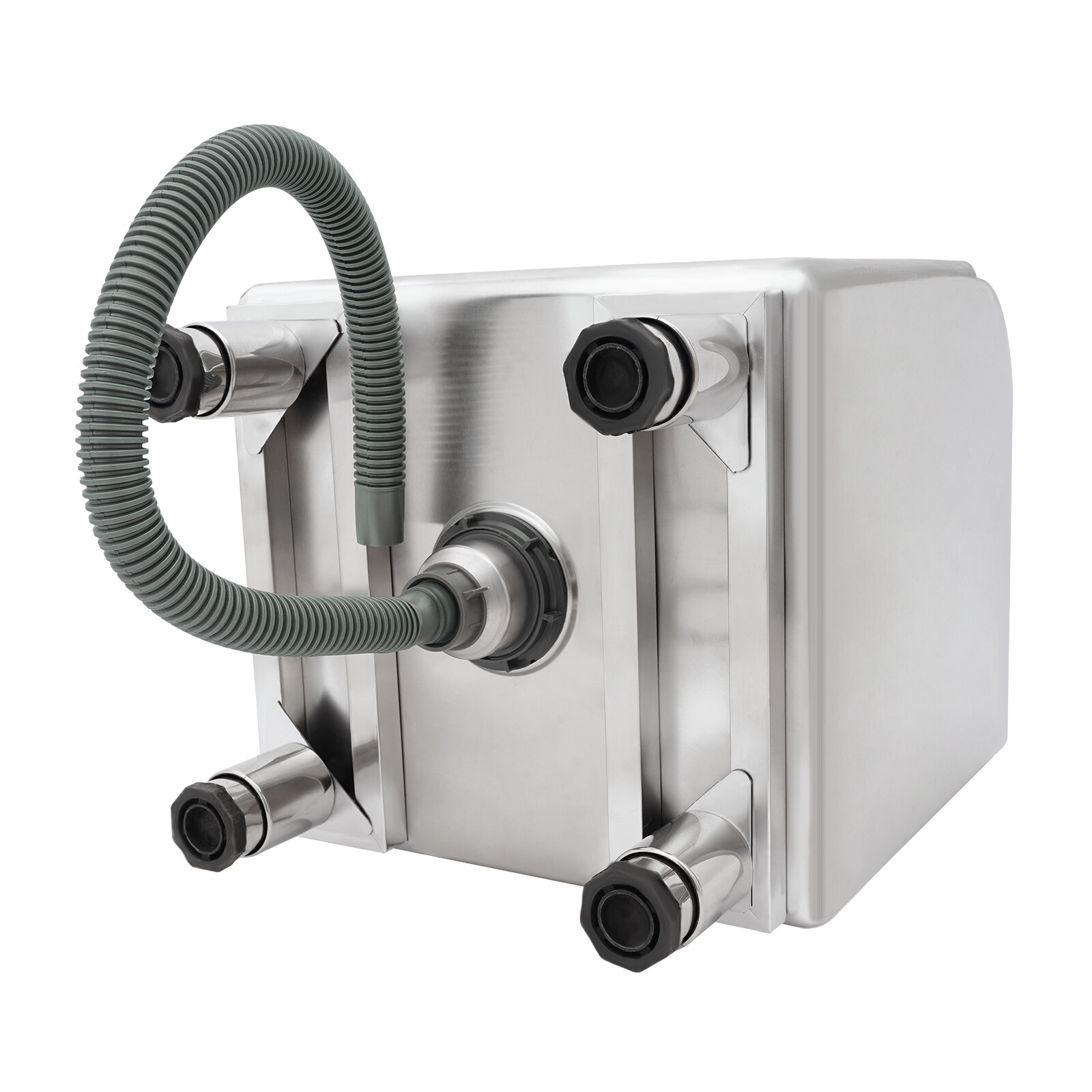 Stainless Steel Mop Service Basin, Floor Mount Mop Sink 17.72*16.14*19.69 in