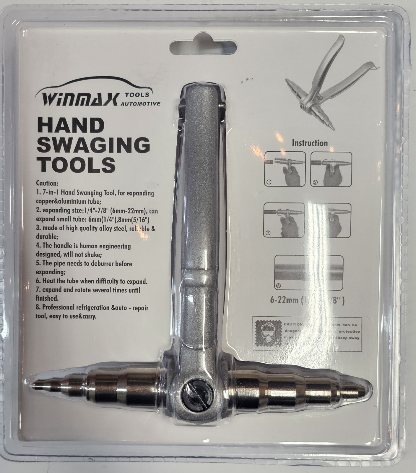 Winmax Hand Swaging Tool Copper Aluminum Tube Expander WT01Z5837 NEW IN PACKAGE