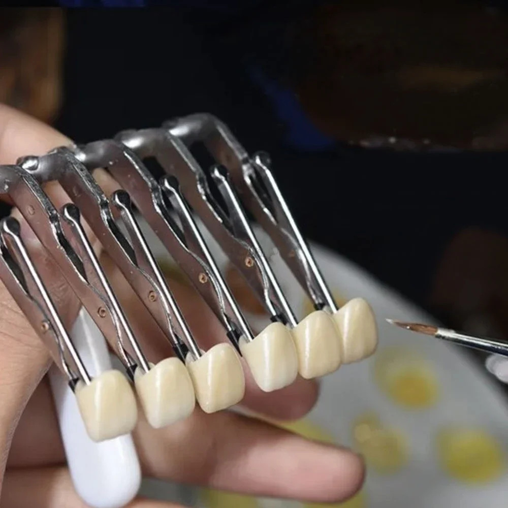 1pc Dental Veneer Porcelain False Teeth Clip Brush Glazing Handle