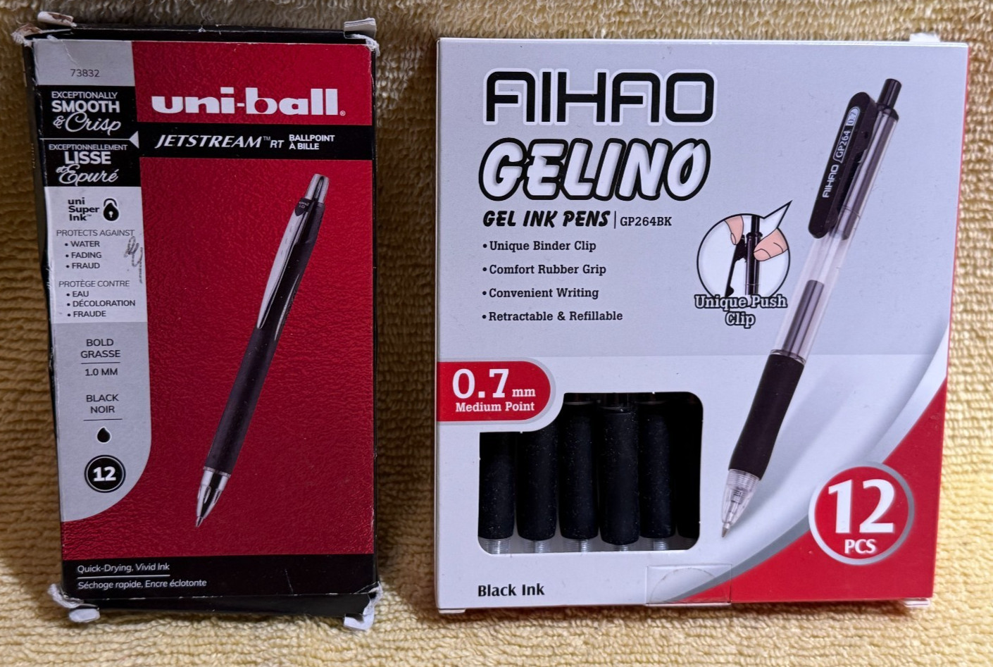 Large Lot of 28 GEL Pens – G2 Pilot, Uni-ball, Blank Ino – New in Package