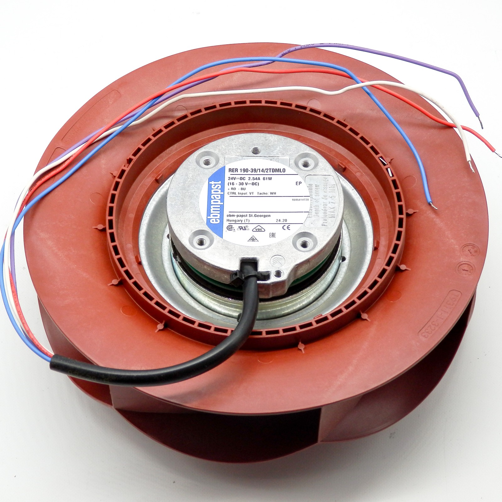 ebmpapst RER190-39/14/2TDMLO 61W 24VDC Centrifugal Axial Blower Fan