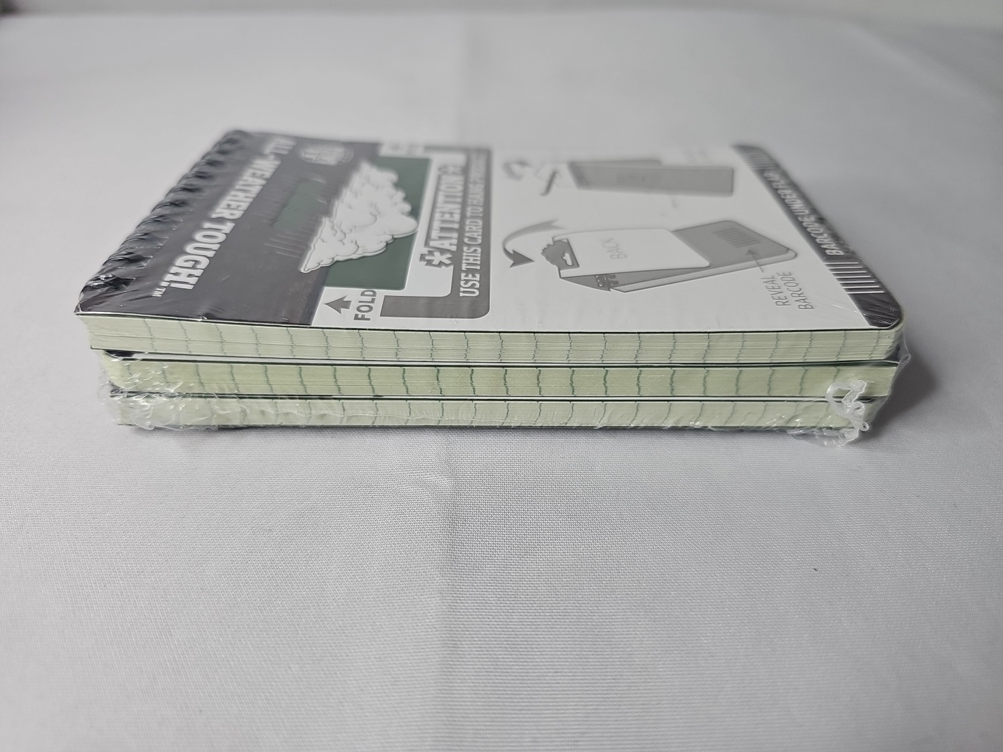Rite in the Rain Top Spiral Notebook 3″ x 5″ Green Polydura All Weather 3 Pack