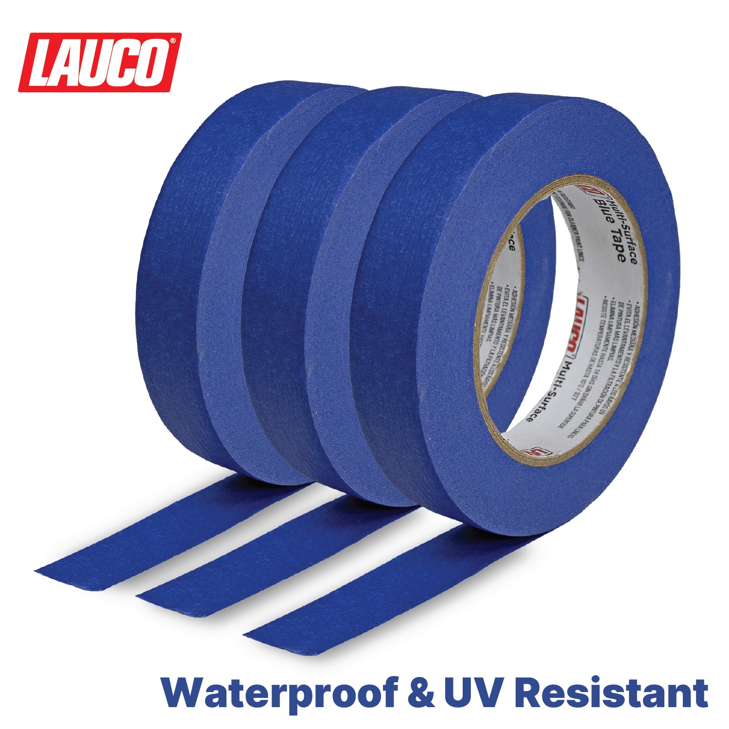 LAUCO Multi-Surface Blue Painter’s Masking Tape, Medium Adhesion, 9 Rolls