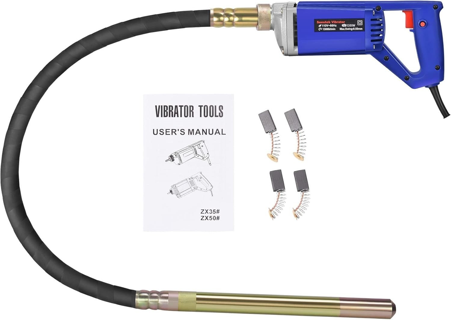 Portable 13000 VPM Concrete Vibrator – 6.6ft Length, Lightweight Design