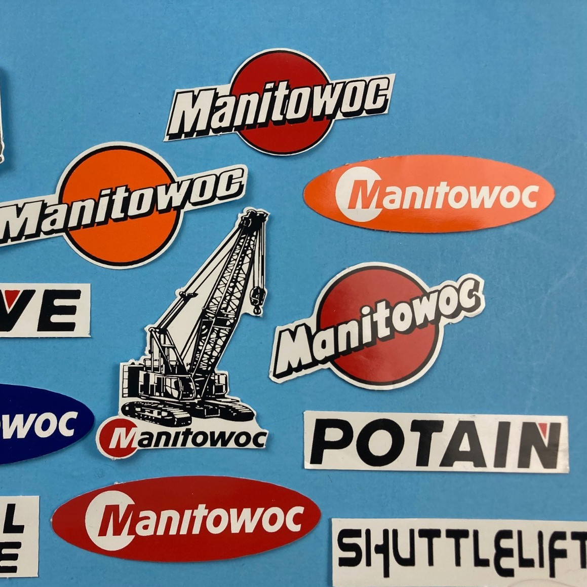 12 Pack of Decal Stickers Manitowoc Potain National Crane Grove ShuttleLift