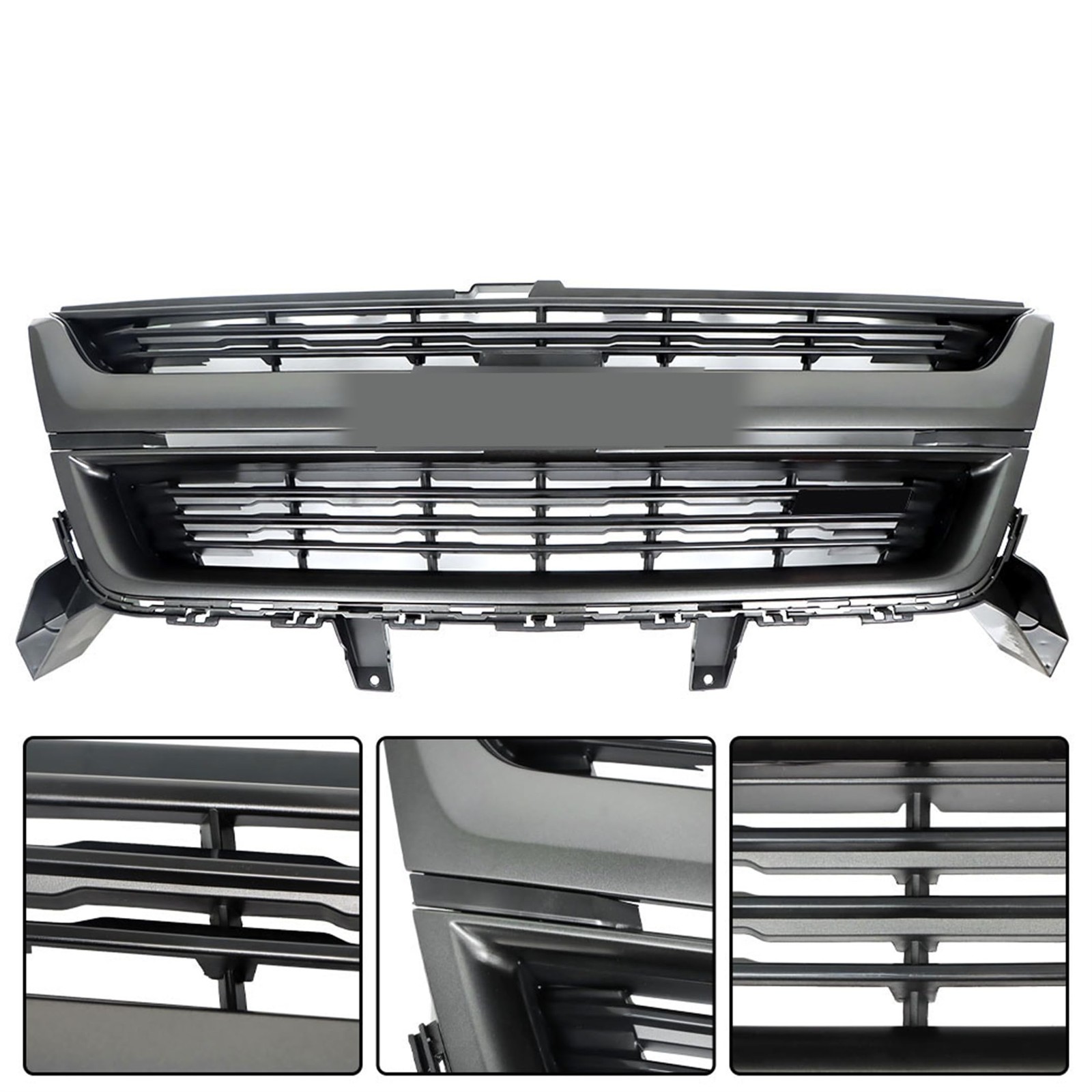 Front Bumper Gray Frame Grille Assembly Replacement for Colorado 2015 2016 2017