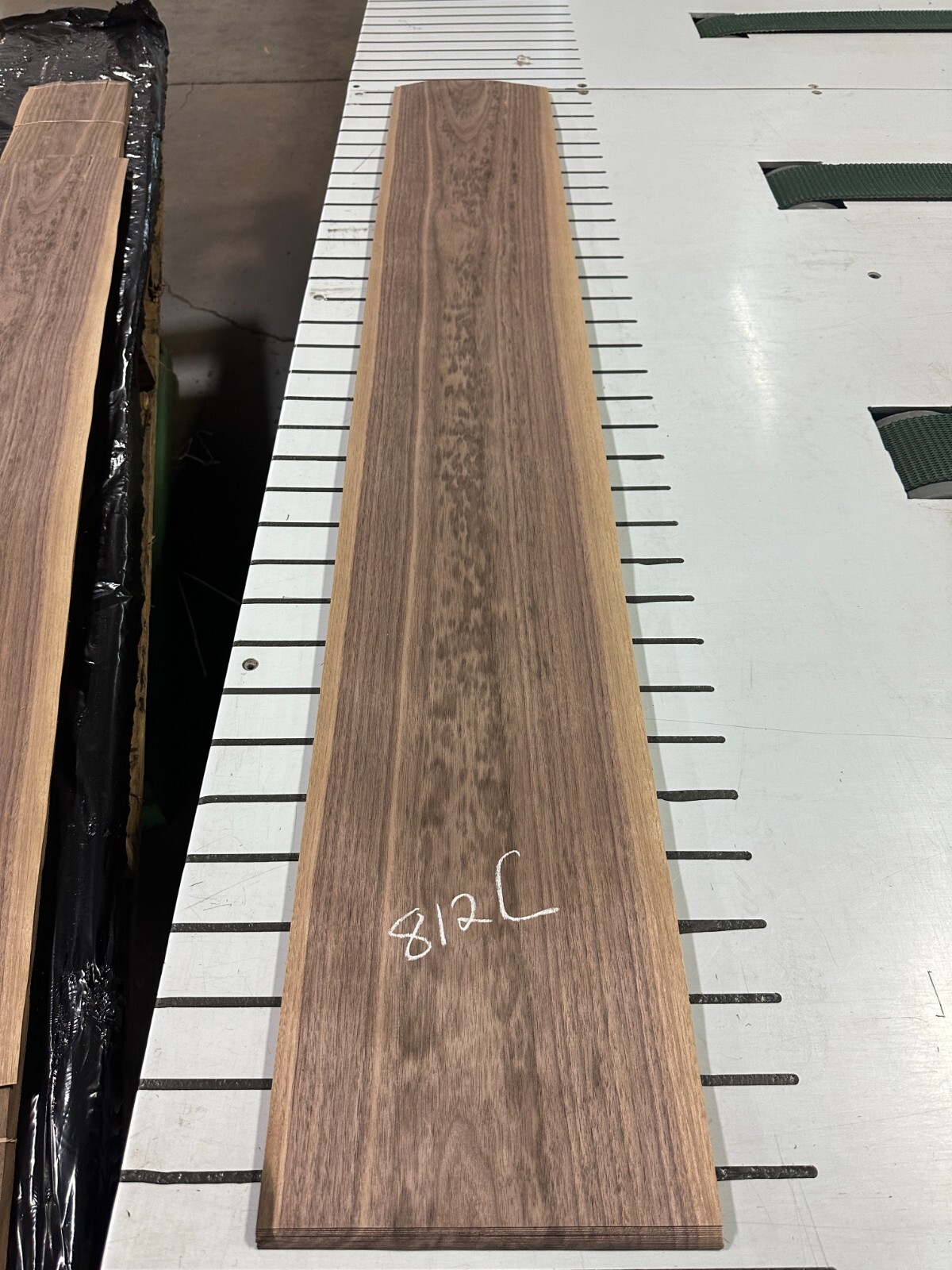 «Muddy» Walnut Raw Wood Veneer 2 sheets 62» x 9» 812C