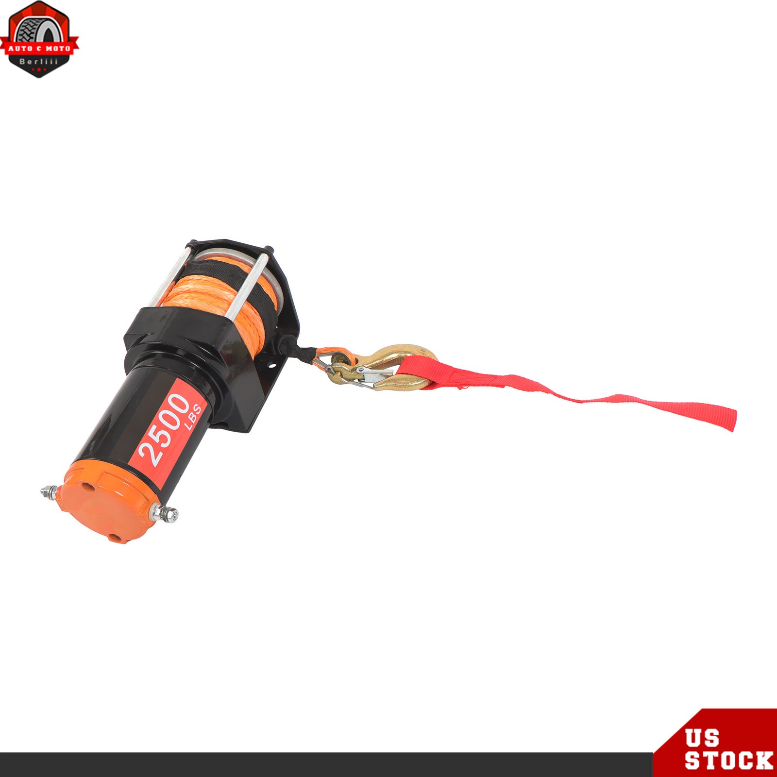 2500lb Electric Winch 50 ft Synthetic Rope 12V DC with Wireless / Wired Remote