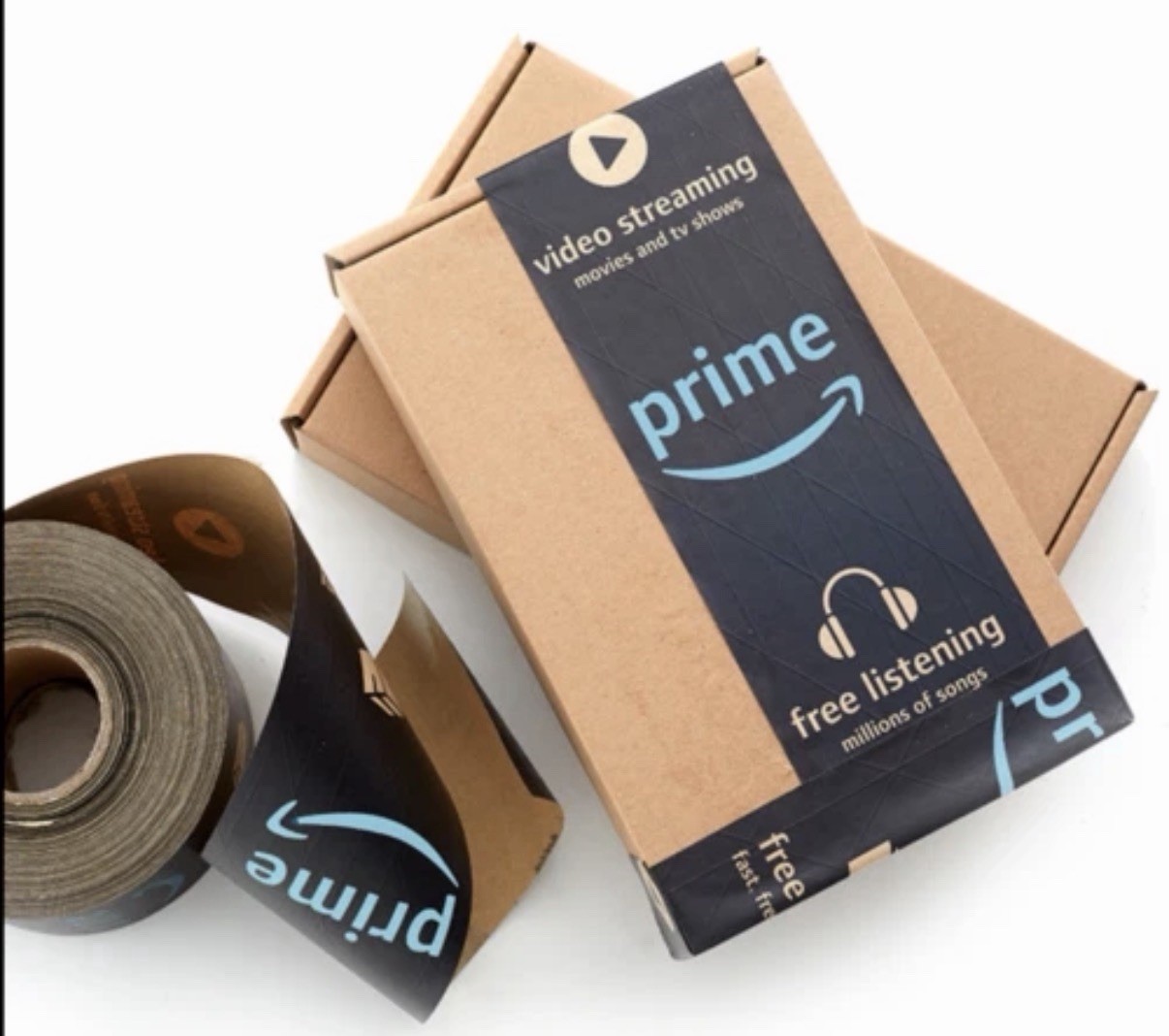 4 ROLLS! 3 Inch X 164 Ft Kraft Tape Amazon Prime Self Adhesive Ships From USA