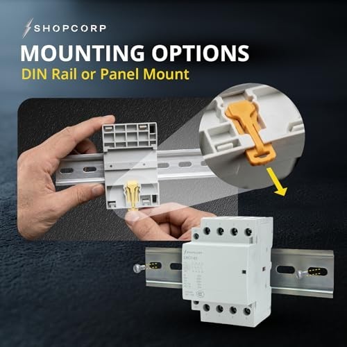 4 Pole 120V Coil Normally Open Contactor 60A DIN Rail Mount
