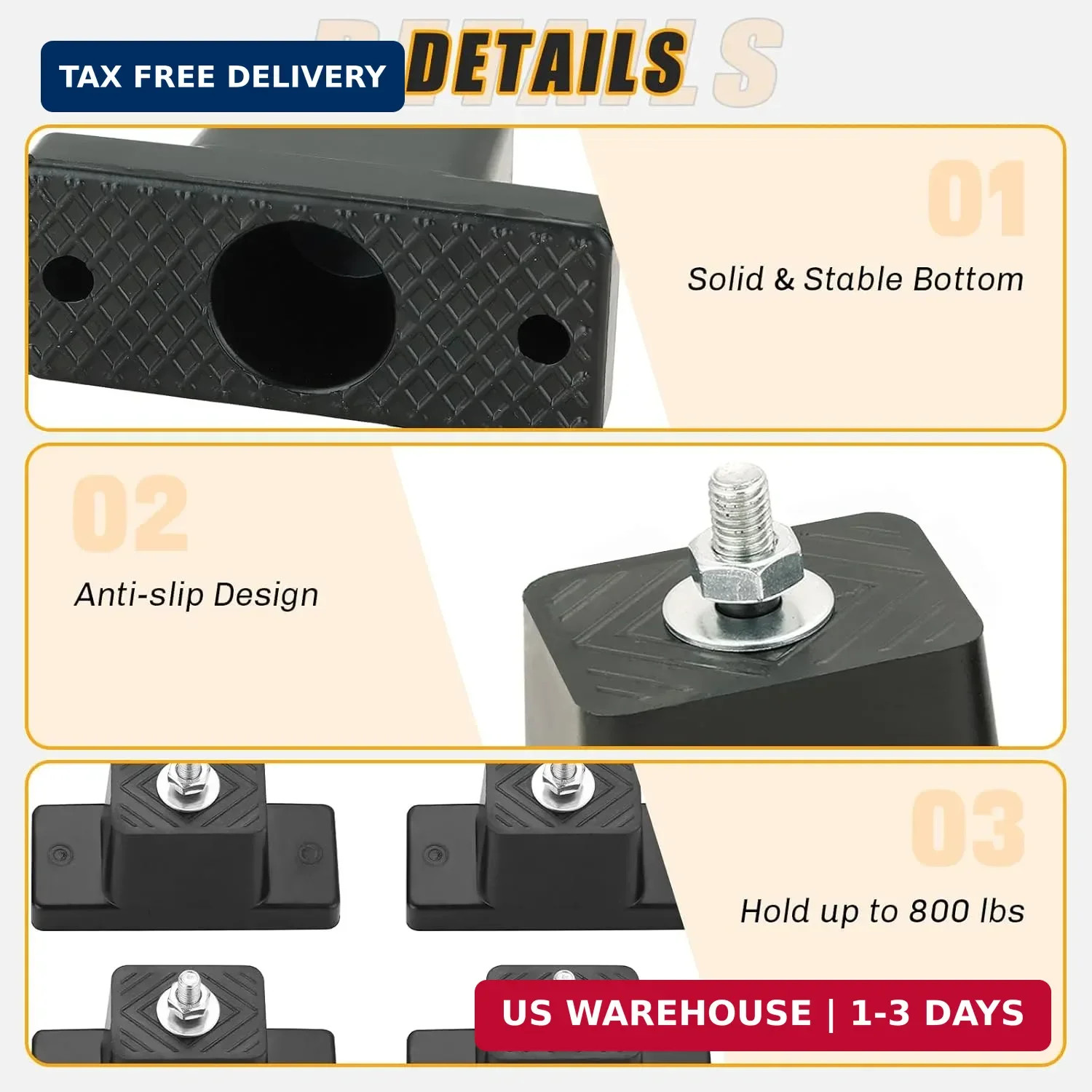 4 Pack Rubber Vibration Isolator Mounting Bracket with 8 Expansion Screws & 4 Sh