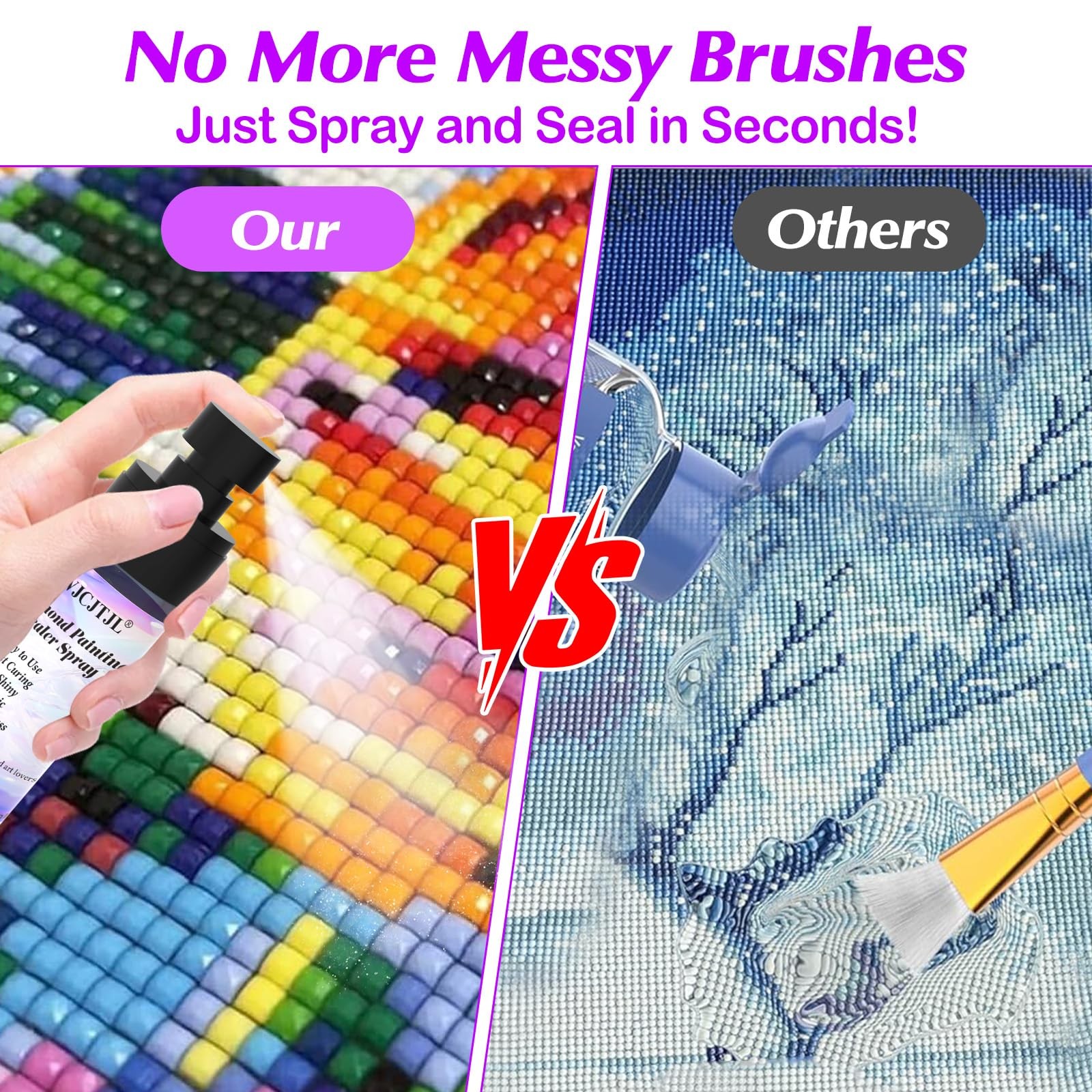 Upgraded Diamond Painting Sealer Spray – 30 Minutes Quick Dry Diamond Art Sea…