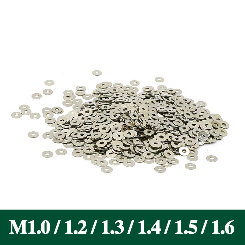 Flat Washers 1.1/1.2/1.3/1.4/1.5/1.6/1.7mm Miniature Gasket Iron/Stainless Steel