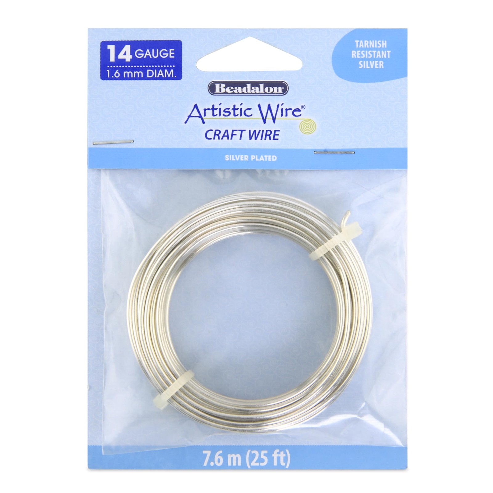 14 Gauge Silver Plated Tarnish Resistant Copper Craft Wire Gold 25 Feet