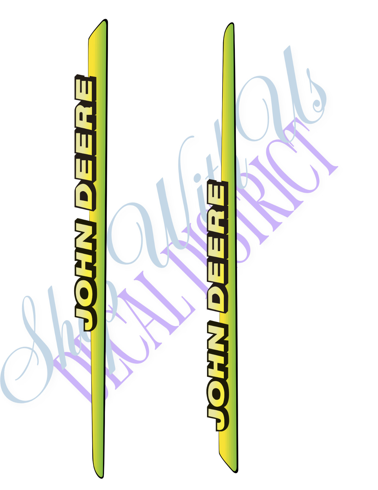 Lawn Tractor Hood John Deere DecalsPremium Vinyl Decals 325,335 or 345 Set OF 2