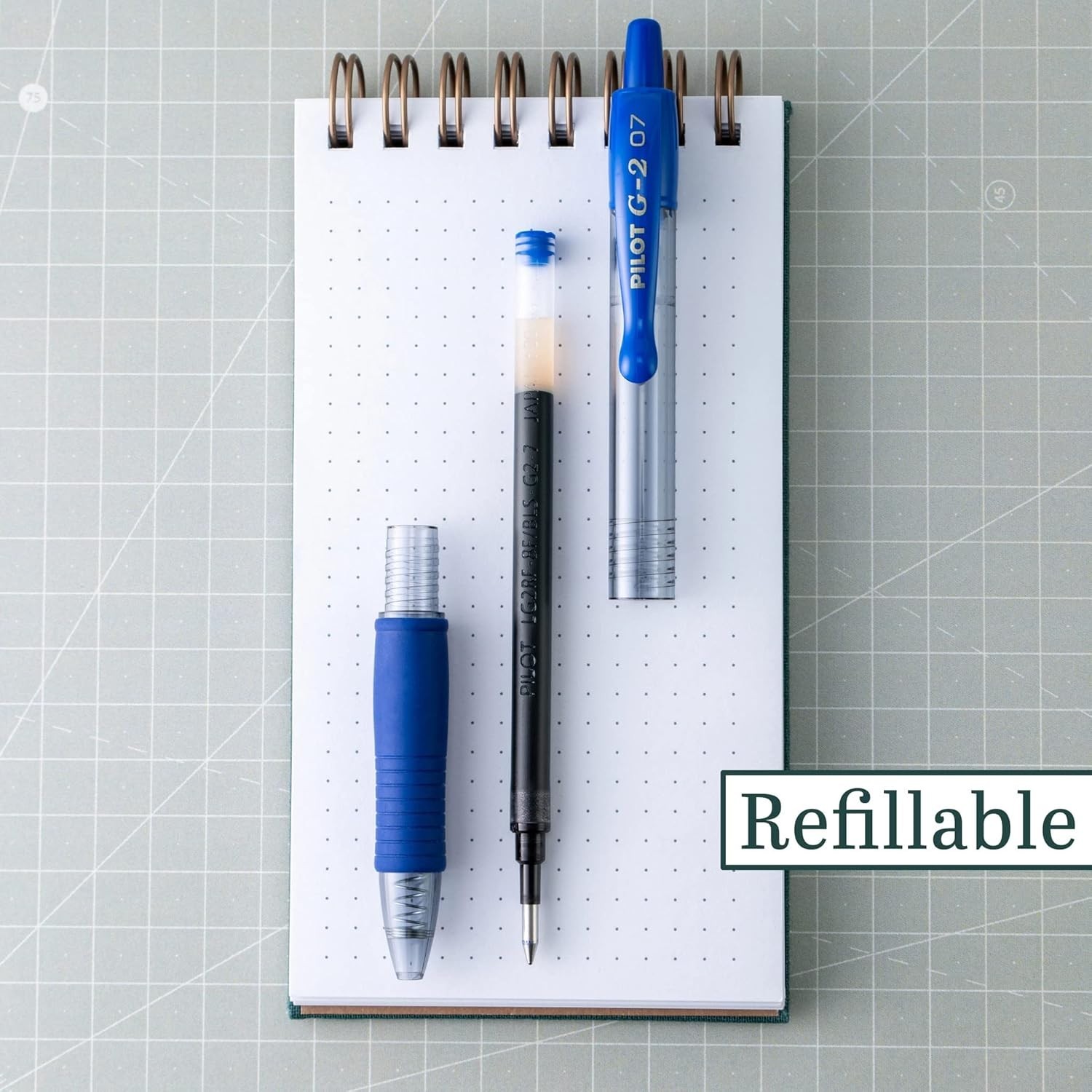 Pack of 5 G2 Gel Roller Pens – Refillable 0.7mm Fine Blue Ink for Everyday Use