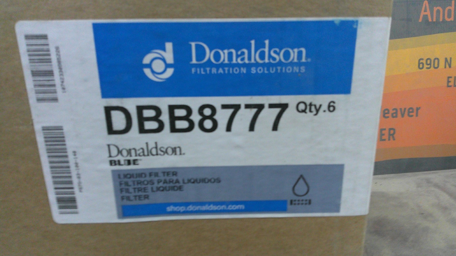 Donaldson DBB8777 Fuel Filter 14.25 In., Spin On Style