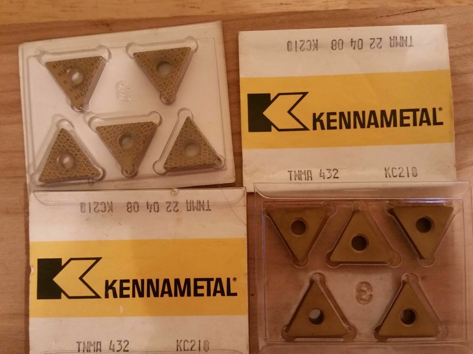 5 pcs. TNMA 432 Kennametal KC210 Carbide Inserts (1 box)