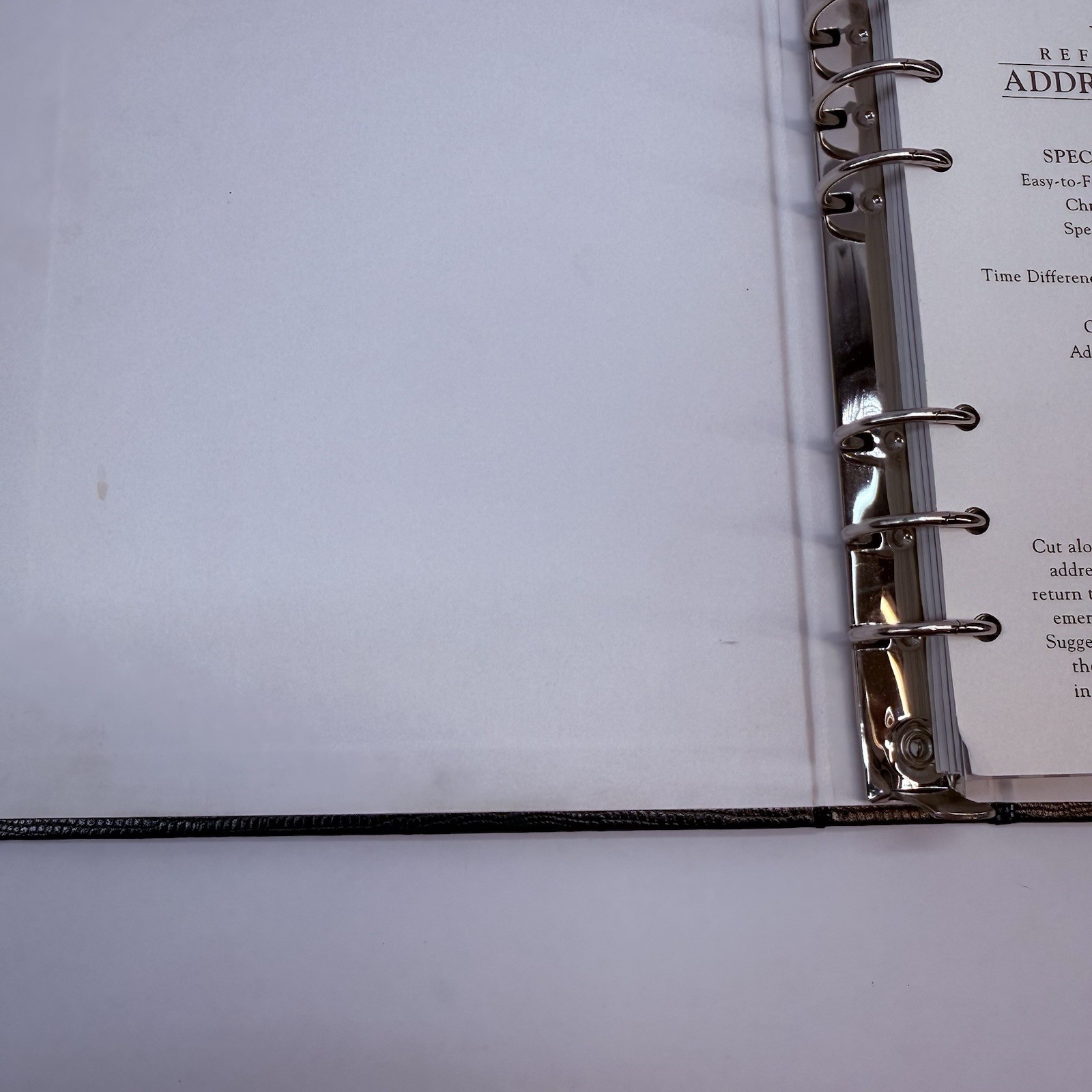 Hallmark Classic Address Book Simulated Leather Ringbound Divided Sections