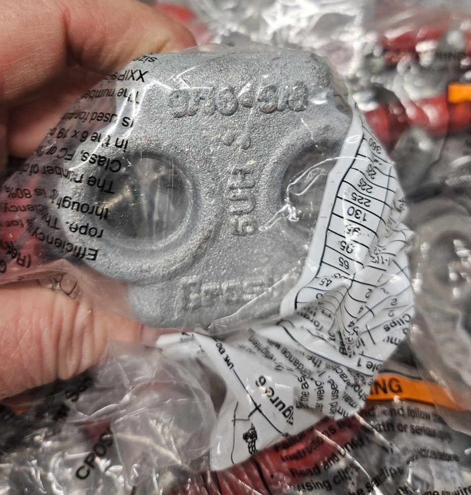 Crosby 9/16 – 5/8 Red U-Bolt G-450 Wire Rope Clip Lot Of 24