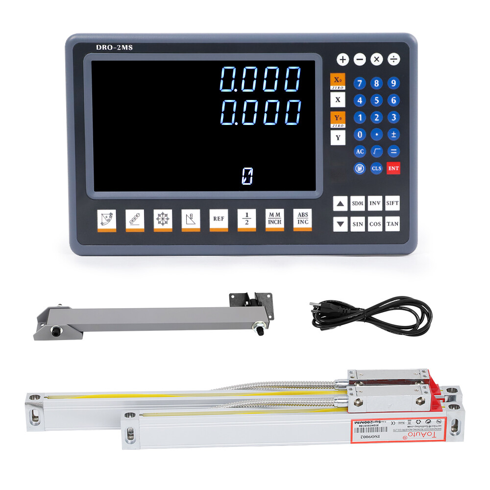 TOAUTO 8″ LED Screen Digital Readout DRO 1um Linear Glass Scales High Precision